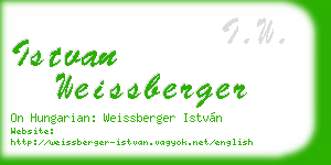 istvan weissberger business card